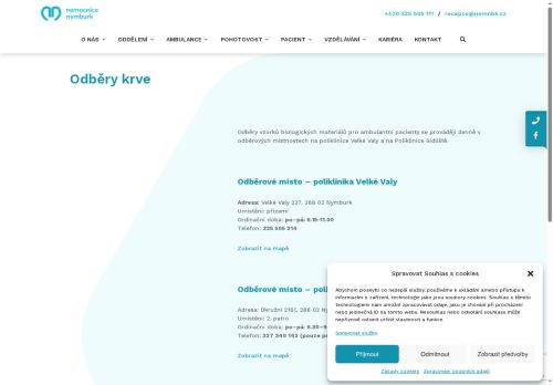 Zobrazit webové stránky Odběry krve - odběrové místo poliklinika Sídliště