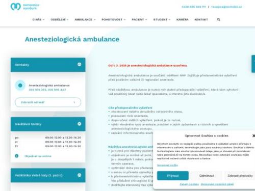 Anesteziologická ambulance - Nemocnice Nymburk