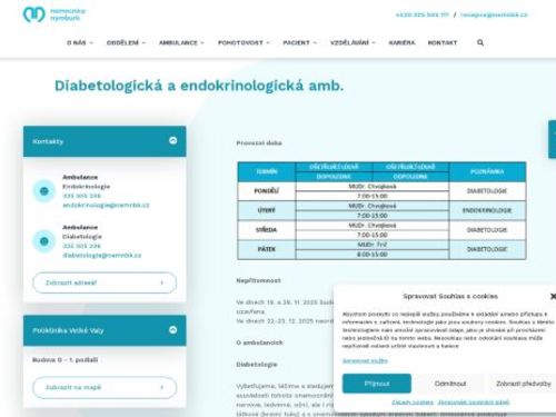 Diabetologická ambulance - Nemocnice Nymburk