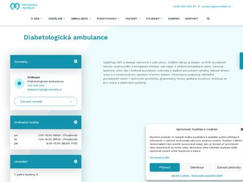 Diabetologická ambulance - Nemocnice Nymburk
