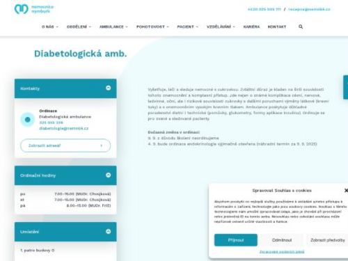 Diabetologická ambulance - Nemocnice Nymburk