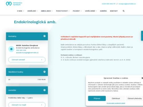 Endokrinologická ambulance - Nemocnice Nymburk