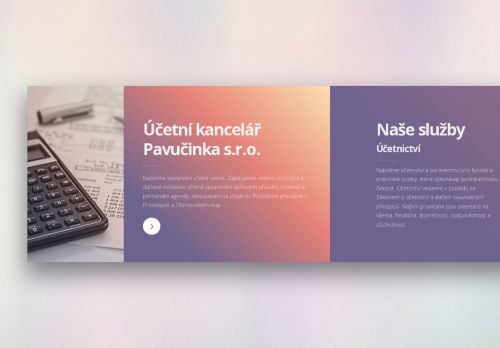 Webové stránky Účetní kancelář Pavučinka s.r.o., Mostkovice