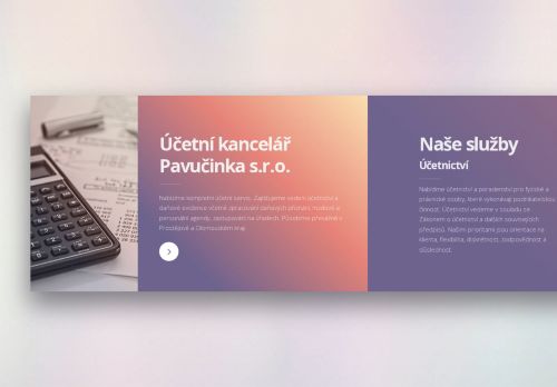 Webové stránky Účetní kancelář Pavučinka s.r.o., Mostkovice