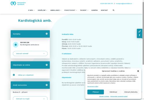 Zobrazit webové stránky Kardiologická ambulance - Nemocnice Nymburk