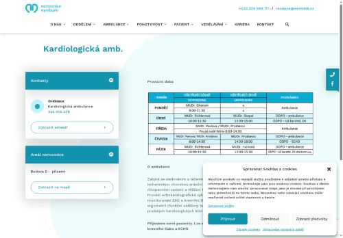 Zobrazit webové stránky Kardiologická ambulance - Nemocnice Nymburk