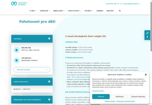 Zobrazit webové stránky Lékařská služba první pomoci pro děti a dorost - Nemocnice Nymburk