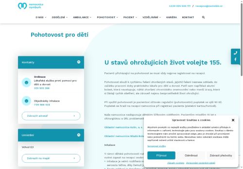 Zobrazit webové stránky Lékařská služba první pomoci pro děti a dorost - Nemocnice Nymburk