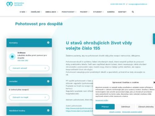 Lékařská služba první pomoci pro dospělé - Nemocnice Nymburk