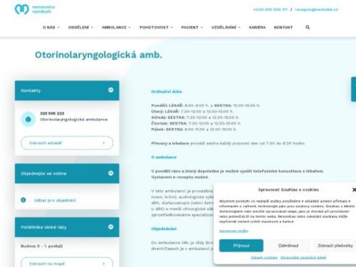 ORL ambulance - Nemocnice Nymburk