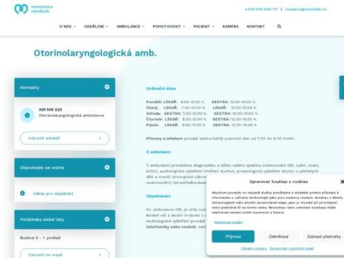 ORL ambulance - Nemocnice Nymburk