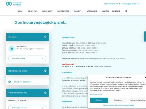 ORL ambulance - Nemocnice Nymburk