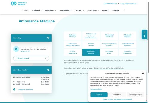 Zobrazit webové stránky Gynekologická ambulance - Nemocnice Nymburk