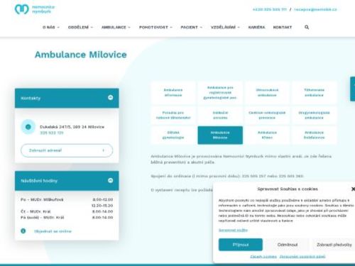 Gynekologická ambulance - Nemocnice Nymburk