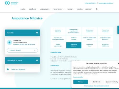 Gynekologická ambulance - Nemocnice Nymburk