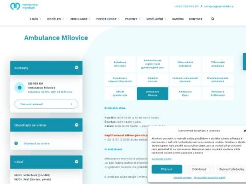 Gynekologická ambulance - Nemocnice Nymburk