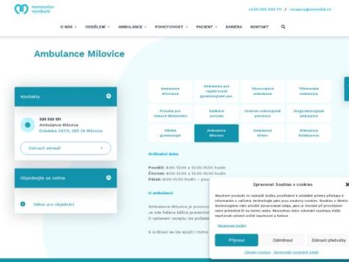 Gynekologická ambulance - Nemocnice Nymburk