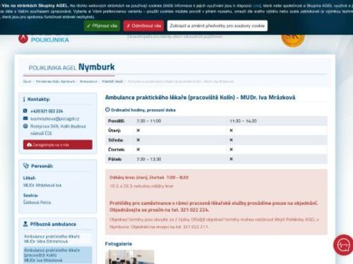 Praktický lékař pro dospělé - MUDr. Iva Mrázková