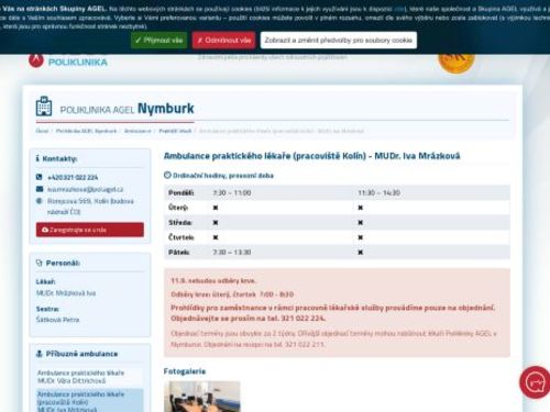 Praktický lékař pro dospělé - MUDr. Iva Mrázková