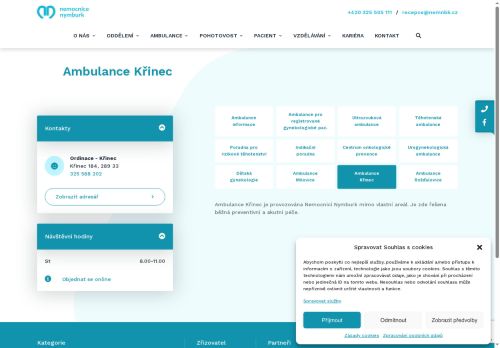 Zobrazit webové stránky Gynekologická ambulance - Nemocnice Nymburk