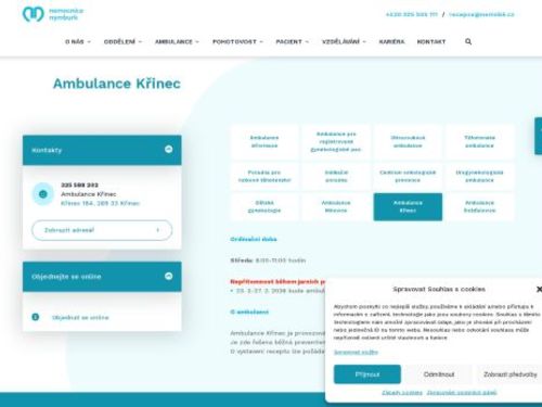 Gynekologická ambulance - Nemocnice Nymburk