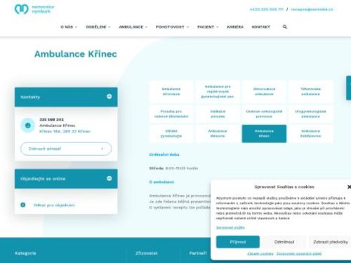 Gynekologická ambulance - Nemocnice Nymburk