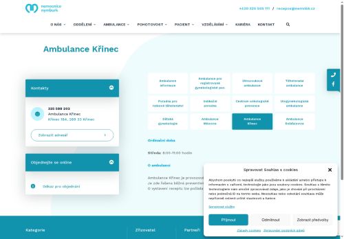 Zobrazit webové stránky Gynekologická ambulance - Nemocnice Nymburk