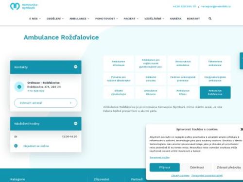 Gynekologická ambulance - Nemocnice Nymburk