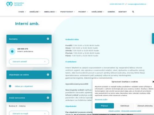 Interní ambulance - Nemocnice Nymburk