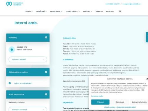 Interní ambulance - Nemocnice Nymburk