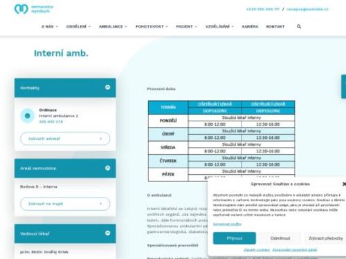 Interní ambulance - Nemocnice Nymburk