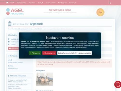 Praktický lékař pro dospělé Poliklinika AGEL Nymburk - MUDr. Vladimír Januška
