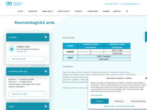Revmatologická ambulance - Nemocnice Nymburk