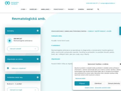 Revmatologická ambulance - Nemocnice Nymburk