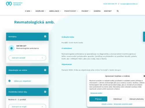 Revmatologická ambulance - Nemocnice Nymburk