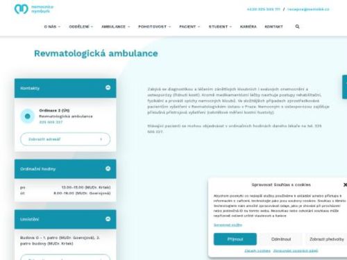 Revmatologická ambulance - Nemocnice Nymburk