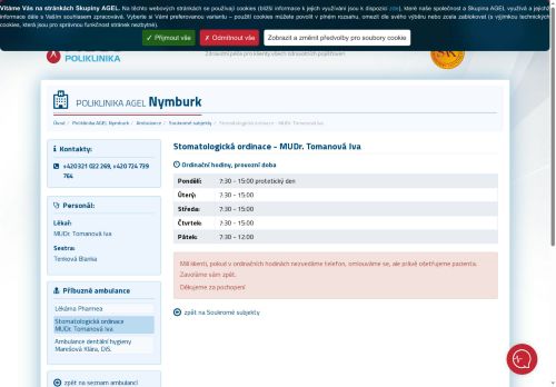 Zobrazit webové stránky Stomatologická ordinace - MUDr. Iva Tomanová