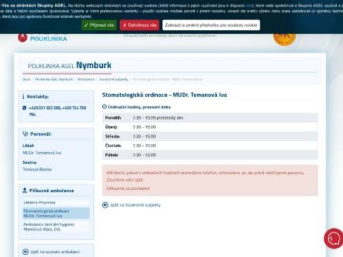 Stomatologická ordinace - MUDr. Iva Tomanová