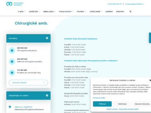 Chirurgická ambulance - Nemocnice Nymburk