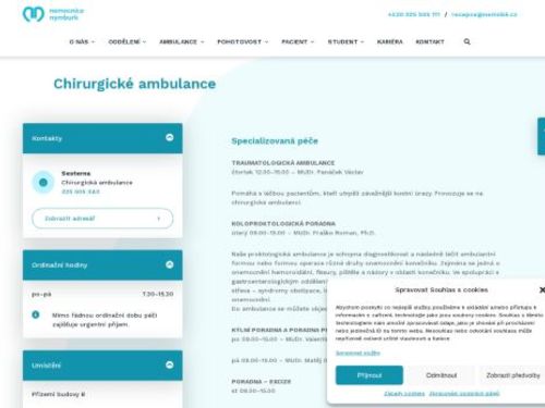 Chirurgická ambulance - Nemocnice Nymburk