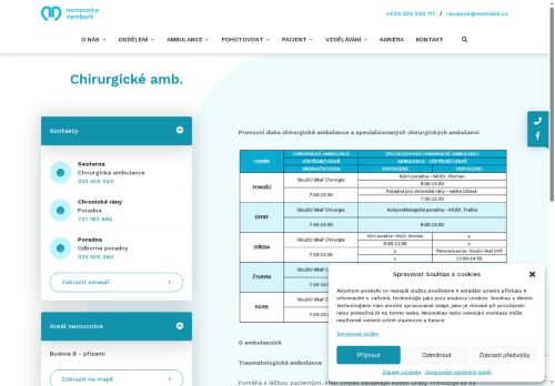 Zobrazit webové stránky Chirurgická ambulance - Nemocnice Nymburk