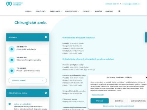Chirurgická ambulance - Nemocnice Nymburk