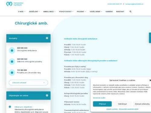 Chirurgická ambulance - Nemocnice Nymburk