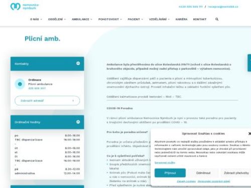 Plicní ambulance - Nemocnice Nymburk