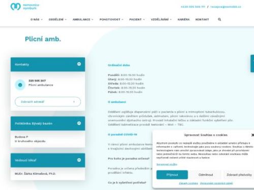 Plicní ambulance - Nemocnice Nymburk
