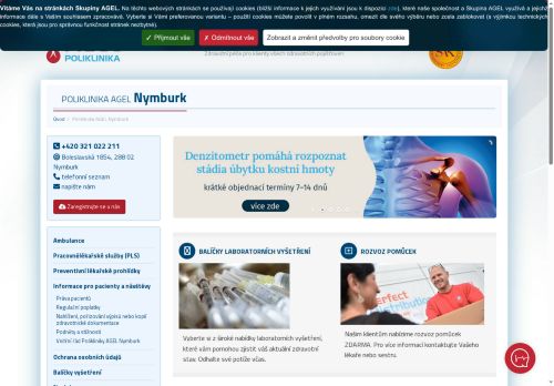 Zobrazit webové stránky Poliklinika AGEL Nymburk