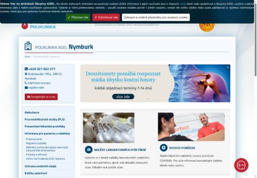 Zobrazit webové stránky Poliklinika AGEL Nymburk