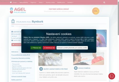 Zobrazit webové stránky Poliklinika AGEL Nymburk