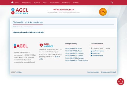 Zobrazit webové stránky Oční ambulance Poliklinika AGEL Nymburk - MUDr. Alina Pišlová