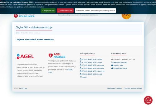 Zobrazit webové stránky Oční ambulance Poliklinika AGEL Nymburk - MUDr. Alina Pišlová
